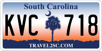 SC license plate KVC718