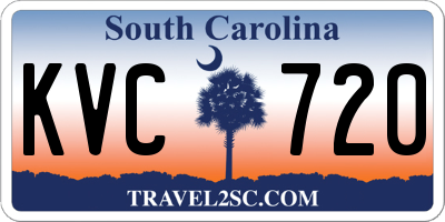 SC license plate KVC720