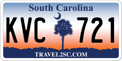 SC license plate KVC721
