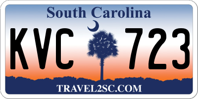 SC license plate KVC723