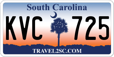 SC license plate KVC725