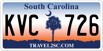 SC license plate KVC726