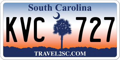 SC license plate KVC727