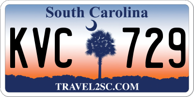 SC license plate KVC729