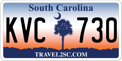 SC license plate KVC730