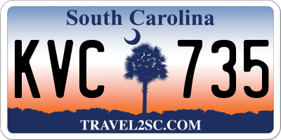 SC license plate KVC735