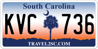 SC license plate KVC736