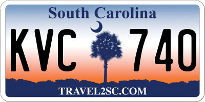 SC license plate KVC740