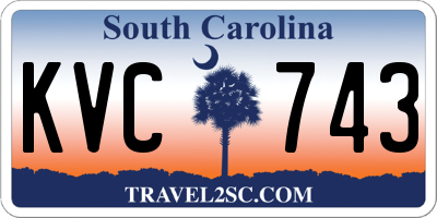 SC license plate KVC743