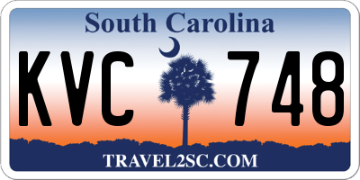 SC license plate KVC748