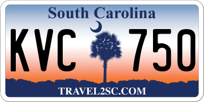 SC license plate KVC750