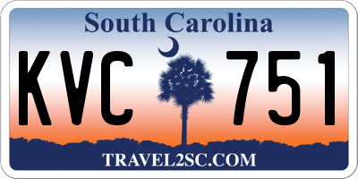 SC license plate KVC751