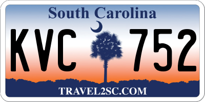 SC license plate KVC752