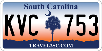 SC license plate KVC753