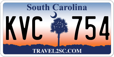 SC license plate KVC754