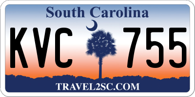 SC license plate KVC755