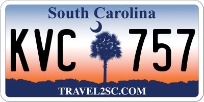 SC license plate KVC757