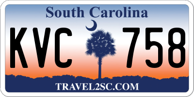 SC license plate KVC758