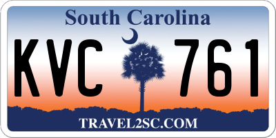SC license plate KVC761
