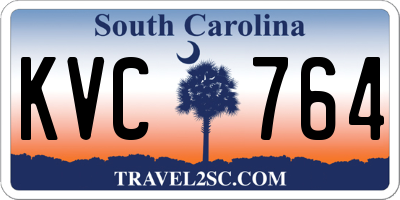SC license plate KVC764