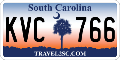 SC license plate KVC766