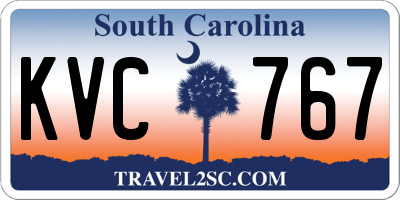 SC license plate KVC767