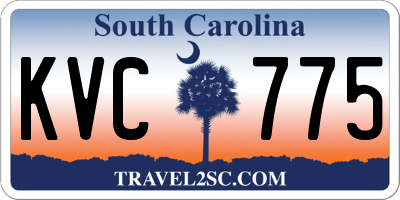 SC license plate KVC775