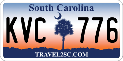SC license plate KVC776