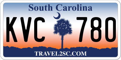 SC license plate KVC780