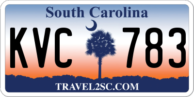 SC license plate KVC783
