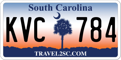 SC license plate KVC784