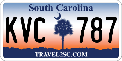 SC license plate KVC787