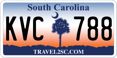 SC license plate KVC788