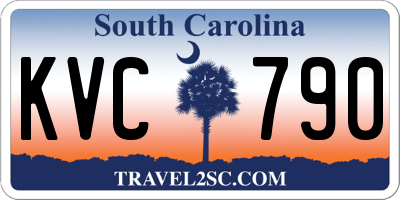 SC license plate KVC790