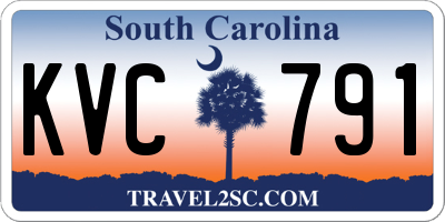 SC license plate KVC791