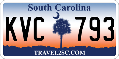 SC license plate KVC793