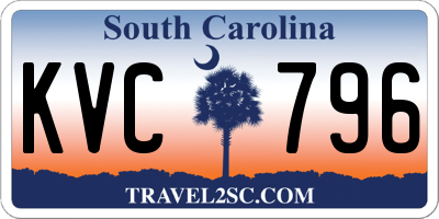 SC license plate KVC796