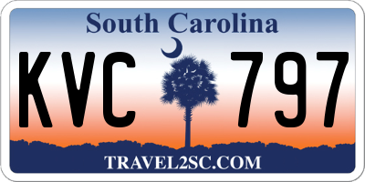SC license plate KVC797