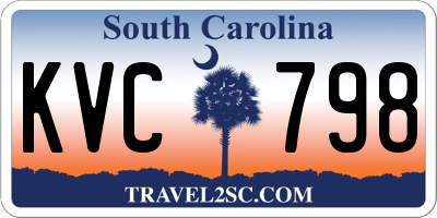 SC license plate KVC798