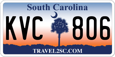 SC license plate KVC806
