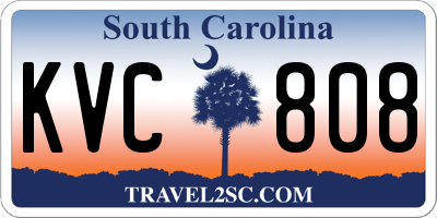 SC license plate KVC808