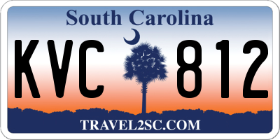 SC license plate KVC812