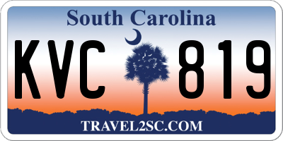 SC license plate KVC819
