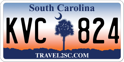 SC license plate KVC824