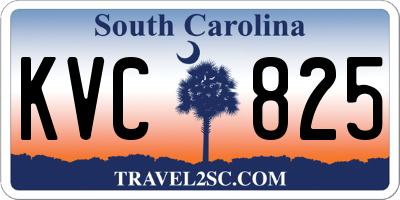 SC license plate KVC825