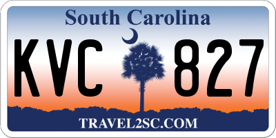 SC license plate KVC827
