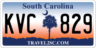SC license plate KVC829