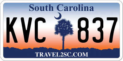 SC license plate KVC837