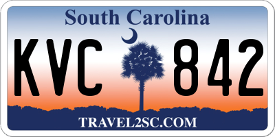 SC license plate KVC842