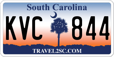 SC license plate KVC844